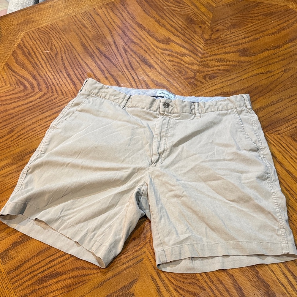 Peter Millar Light Tan Flat Front Shorts